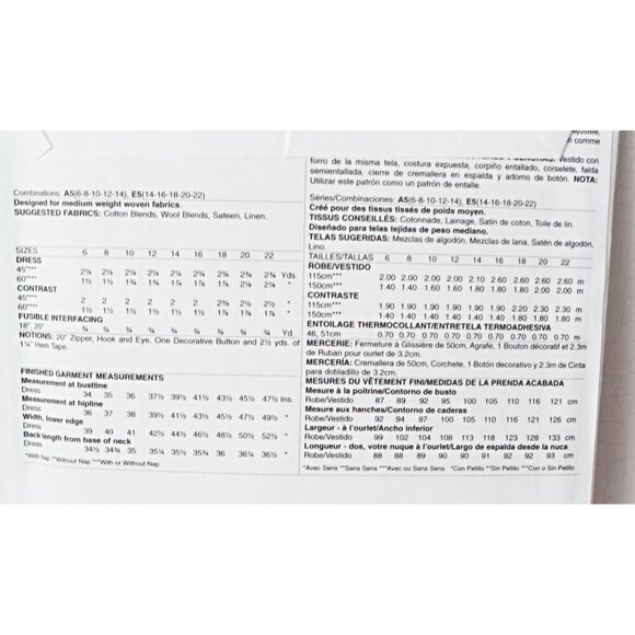 McCall's M7089 Sewing Pattern Misses Dress Womens size 6 8 10 12 14 Uncut - Picture 4 of 4